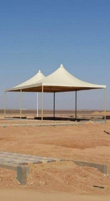 مظلات هرمية في الاحساء 